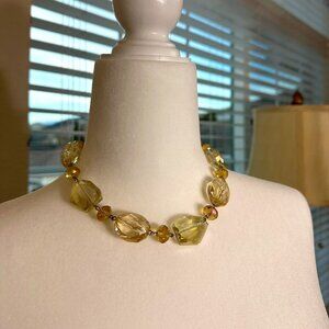 Beaded yellow necklace